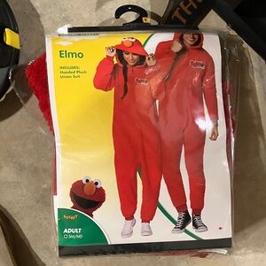 Spirit Red Elmo Hooded Union Suit